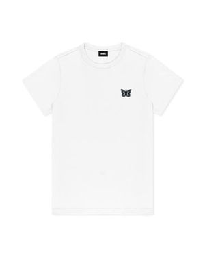 Alix Butterfly Short Sleeve Classic Cotton Tee - White