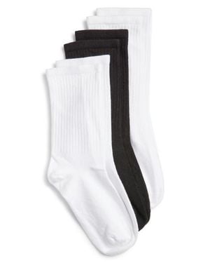 Hue Must Have 3-Pack Assorted Crew Socks - Black