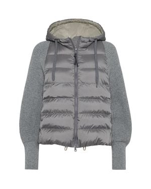 Brunello Cucinelli Nylon Down Jacket - Gray