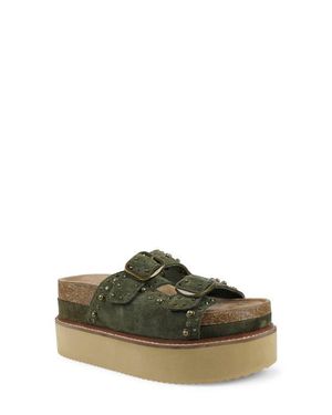 Zigi Studded Platform Sandal - Green