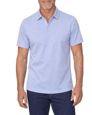 Robert Talbott Taylor Pique Linen Polo - Blue
