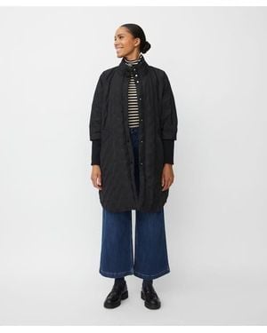 Masai Tilda Long Sleeve High Neck Long Coat - Blue