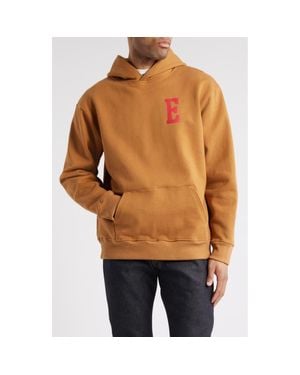 Edwin Varsity Organic Cotton Hoodie - Orange