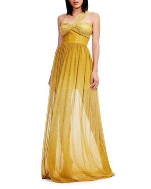 dress the population vida one shoulder Dress the Population Black Label Vida Pleated One-Shoulder Chiffon Gown