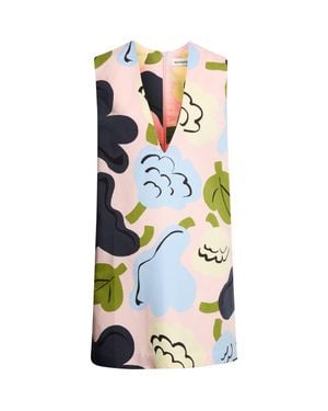 Marimekko Kiuru Kukasta Kukkaan V-Neck Shift Dress - Multicolor