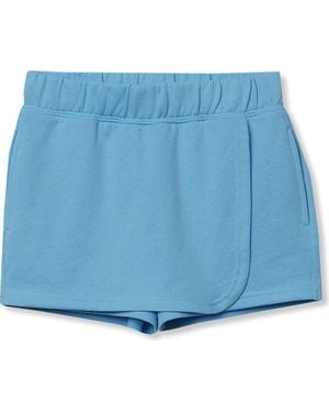 Lands' End Girls Wrap Front Knit Skort - Blue
