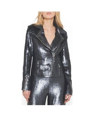 AS by DF Lullaby Sequin Moto Jacket - Black