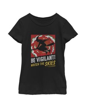 Wicked: For Good Girls' Elphaba Watch The Skies T-Shirt - Black