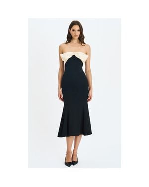 Miss Circle Saige Mermaid Maxi Dress With Bow Bustline - Blue