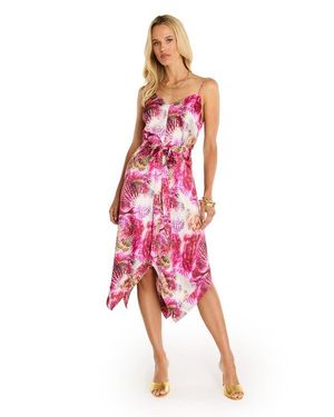 The Noli Shop Madison Silk Dress - Red