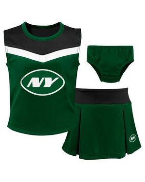 Outerstuff Girls Preschool New York Jets Spirit Cheerleader Two-Piece Set With Bloomers - Green