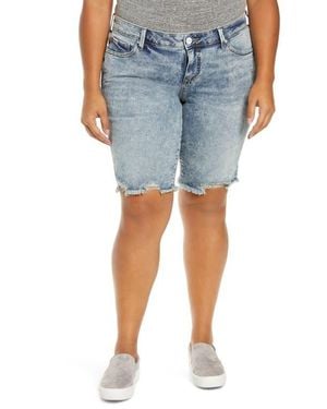 Slink Jeans Cutoff Bermuda Shorts - Blue