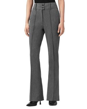 AllSaints Astra Pleated Flare Leg Pants - Gray