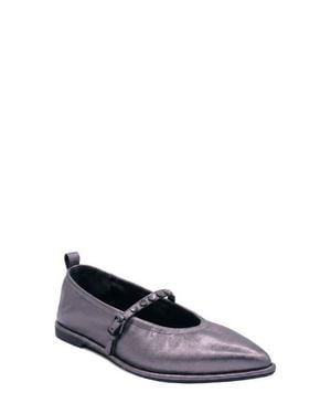 Ash Bella Studded Mary Jane Flat - White