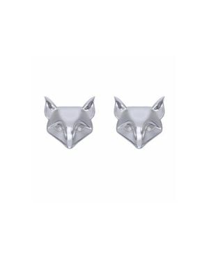 DESERI Fox Stud Earrings - Blue