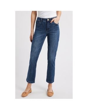 Wit & Wisdom Logan High Waist Ankle Slim Straight Leg Jeans - Blue
