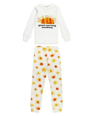 L'ovedbaby X 'The Very Hungry Caterpillar' Kids' Fitted Organic Cotton Two-Piece Pajamas - Metallic