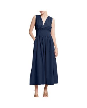 Ottod'Ame Poplin Long Dress - Blue
