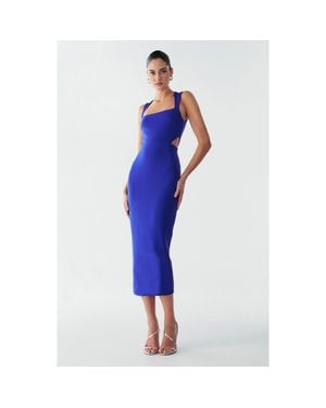 BWLDR Riri Midi Dress - Blue