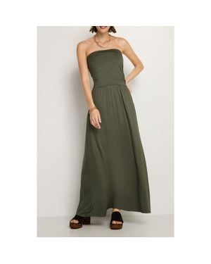 Lascana Bandeau Maxi Dress - Green