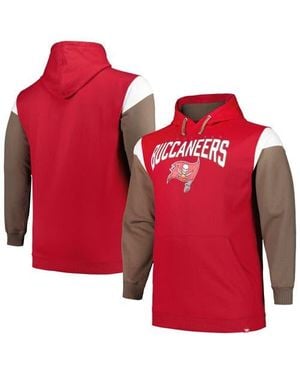 Profile Tampa Bay Buccaneers Big & Tall Trench Battle Pullover Hoodie - Red