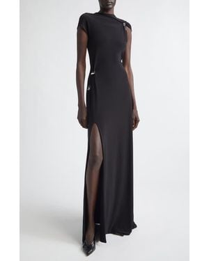 GRACE LING Relic Charms Jersey Gown - Black