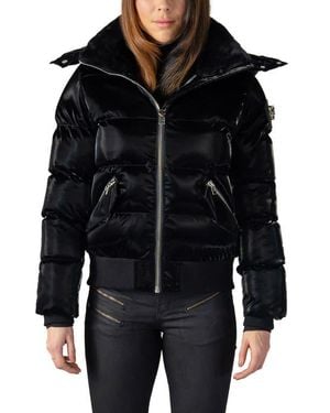 Woodpecker Woody Water Resistant Faux Fur Lined Hooded Quilted Puffer Jacket - Black