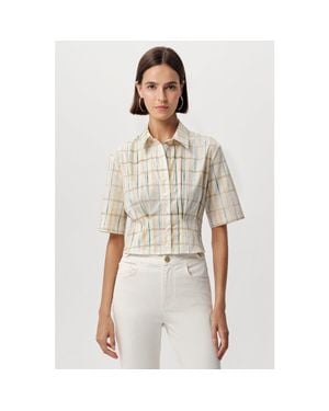Exquise Alezae Short Sleeve Crop Shirt - White