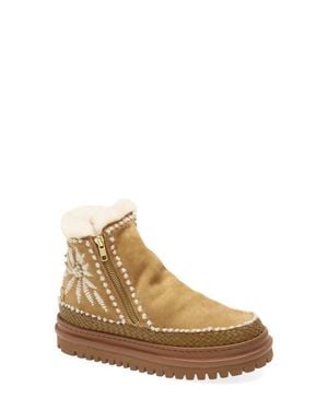 Laidbacklondon Setsu 4.0 Genuine Shearling Lined Ankle Boot - Brown