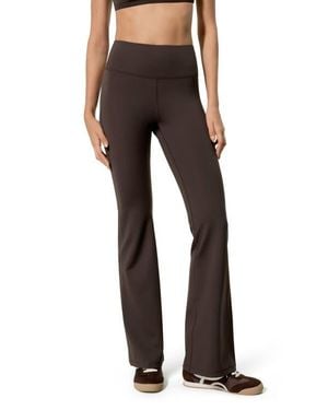 LILYSILK Silk Contour High Rise Flared Drape Flow Leggings - Black