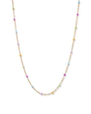 Brook and York Sol 14K Plated Bead Necklace - White
