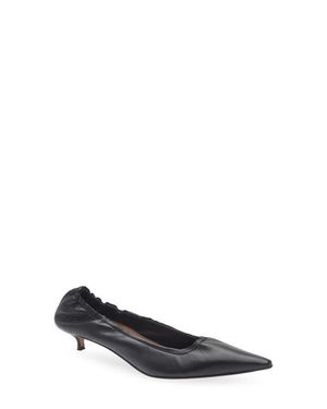 Atp Atelier Valfurva Pointed Toe Kitten Heel Pump - Black