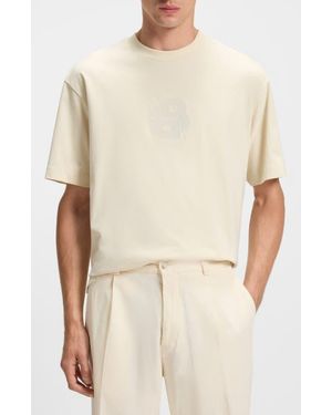 BOSS Tames Crewneck T-Shirt - Natural