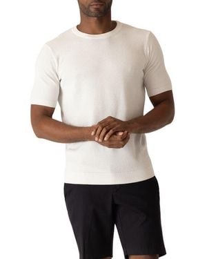 Dek Modern Texture Knit T-Shirt - White