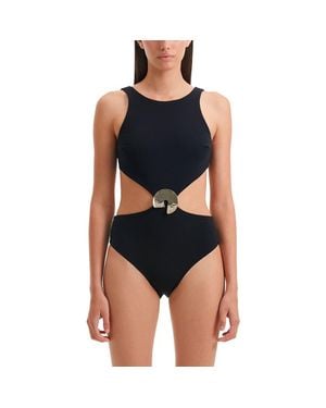 Moeva Honora High Neck Swimsuit - White