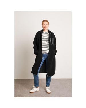 Nom Maternity Teddi Maternity & Baby Wearing Long Coat - Blue