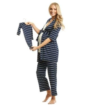 Everly Grey Analise During & After 5-Piece Maternity/Nursing Sleep Set For Mom & Baby - Multicolor