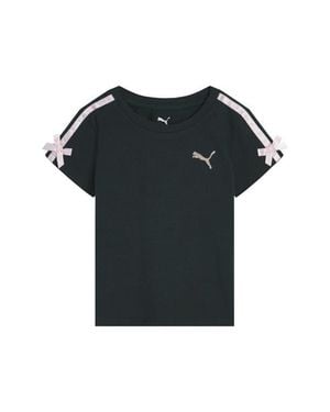 PUMA Kids' Bow Society Stretch Cotton T-Shirt - Black