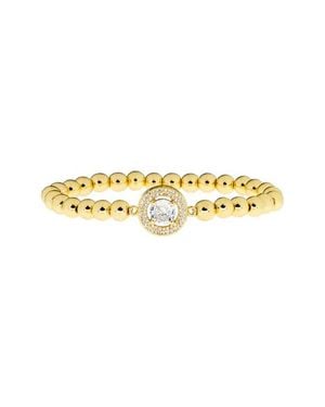 Marlyn Schiff Jackie Cubic Zirconia Stretch Bracelet - Metallic