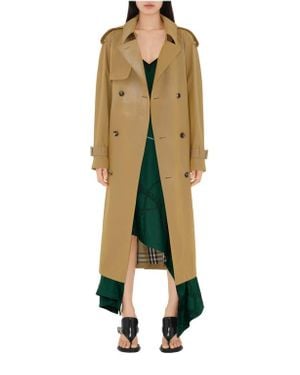 Burberry Long Gabardine Trench Coat - Multicolor