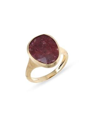 Marco Bicego Lunaria 18K & Semiprecious Stone Cocktail Ring - Red