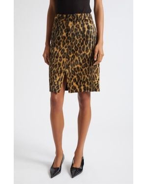 Toccin Noelle Faux Fur Pencil Skirt - Multicolor