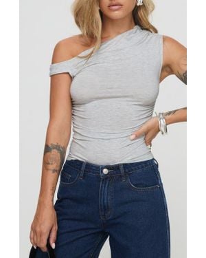Princess Polly Beller One-Shoulder Top - Blue
