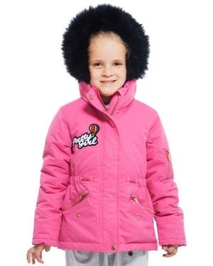 Rokka&Rolla Kids' Parka Jacket With Insulated Hood - Pink