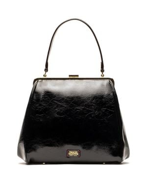 Frances Valentine Katherine Frame Leather Handbag - Black