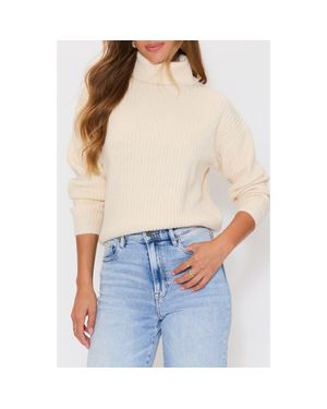 Vici Collection Moonlit Rib Turtleneck Sweater - Blue
