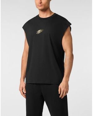Philipp Plein Hooded Tank Top - Black