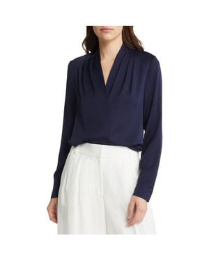 Kobi Halperin Nellie Stretch Silk Georgette Top - Blue