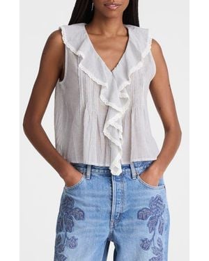 Madewell The Blaire Ruffle Sleeveless Top - White