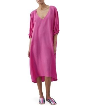 chinese dress ladies KAAREM - Mango Pine Overlap Side Slit Maxi Dress
